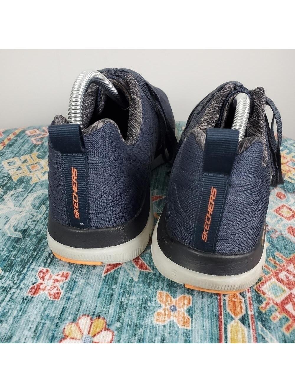 Skechers Men's Flex Advantage 2.0 The Happs Low Top Sneaker Shoes Dk Navy Blue 9 - Picture 8 of 12